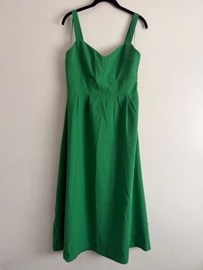 Mila Mae Green A-Line Sundress with Open Back